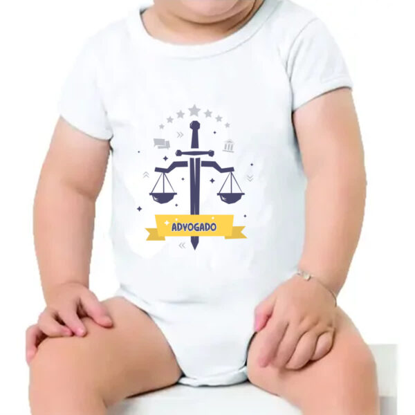 Body infantil Advogado balanca e espada - Imagem 4