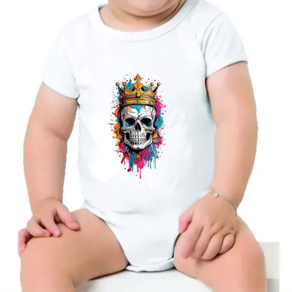 Body infantil Caveira do cranio do rei - Imagem 4