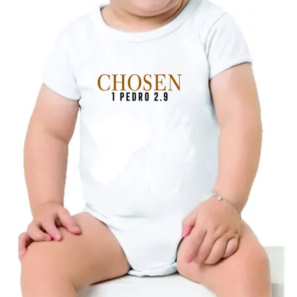 Body infantil Chosen 1 Pedro 2.9 Biblia Jesus - Imagem 4