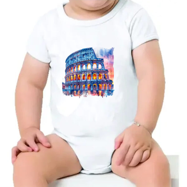 Body infantil Coliseu watercolor - Imagem 4