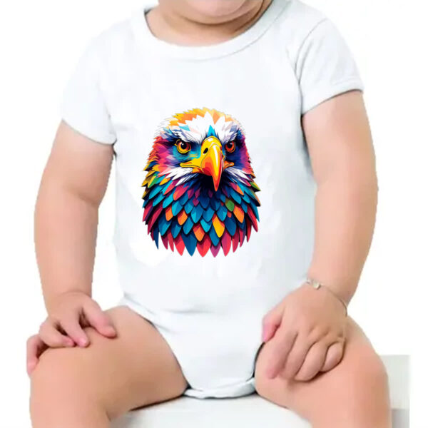 Body infantil Aguia colorida color art - Imagem 4