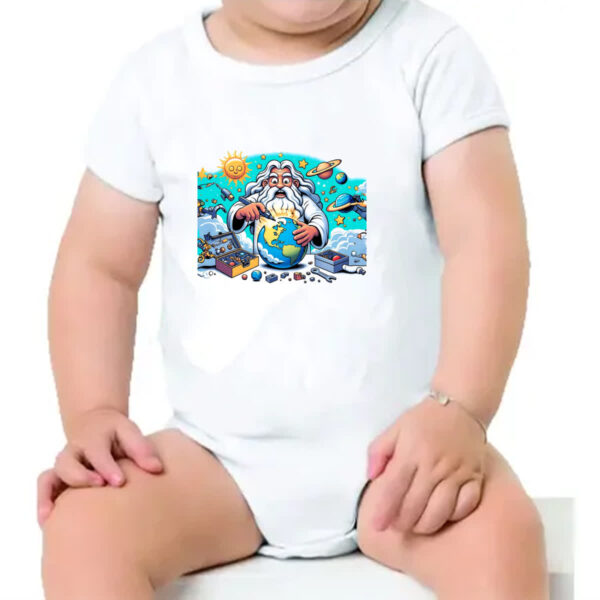Body infantil Deus criando o mundo cartoon - Imagem 4