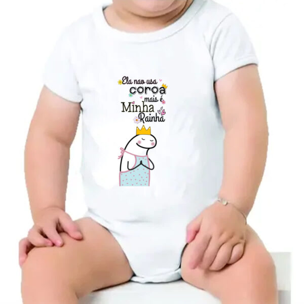 Body infantil Dia das maes Flork nao usa coroa - Imagem 4