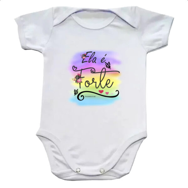 Body infantil Ela e forte