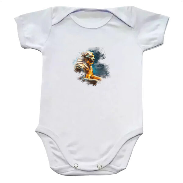 Body infantil Esfinge imaginada nas nuvens