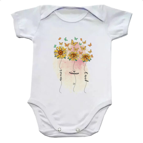 Body infantil Amor fe e paz