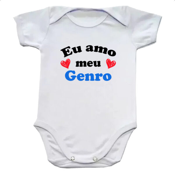 Body infantil Eu amo meu genro dois coracoes