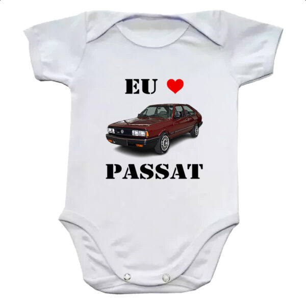 Body infantil Eu amo passat Vermelho
