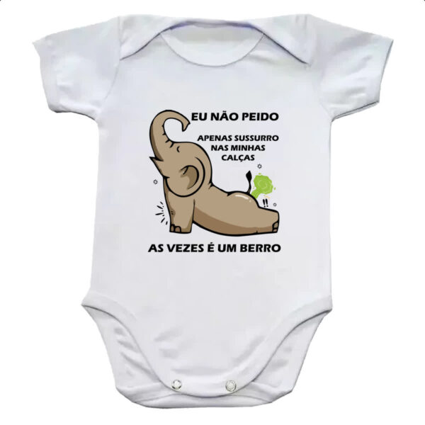 Body infantil Eu nao peido elefante