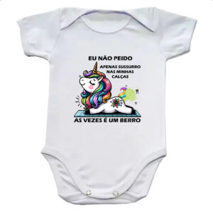 Body infantil Eu nao peido unicornio