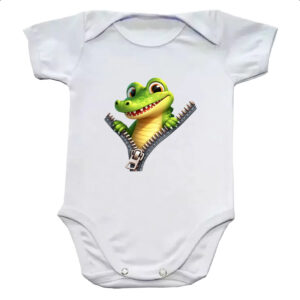 Body infantil Jacare no ziper