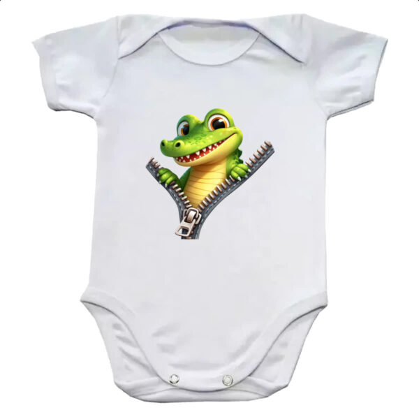 Body infantil Jacare no ziper