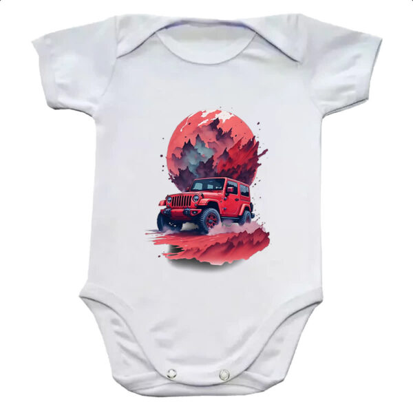 Body infantil Jeep Vermelho Sunset Art