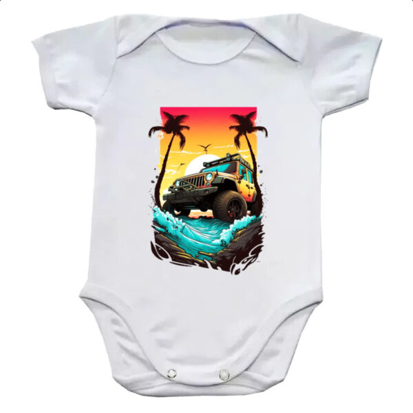 Body infantil Jeep off road sunset art