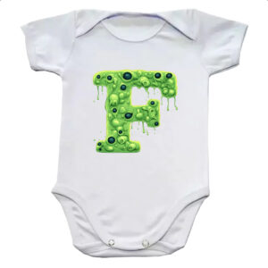 Body infantil Zumbi Alfabeto Letra F