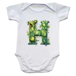 Body infantil Zumbi Alfabeto Letra H