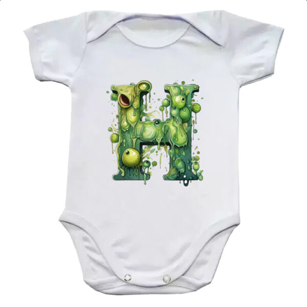 Body infantil Zumbi Alfabeto Letra H