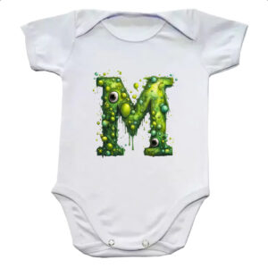 Body infantil Zumbi Alfabeto Letra M