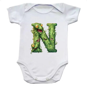 Body infantil Zumbi Alfabeto Letra N