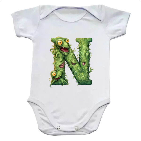 Body infantil Zumbi Alfabeto Letra N