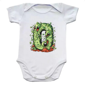Body infantil Zumbi Alfabeto Letra O
