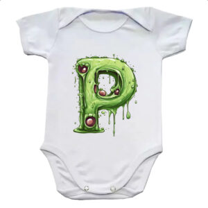 Body infantil Zumbi Alfabeto Letra P