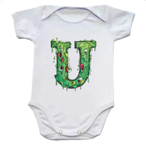 Body infantil Zumbi Alfabeto Letra U