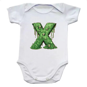 Body infantil Zumbi Alfabeto Letra X