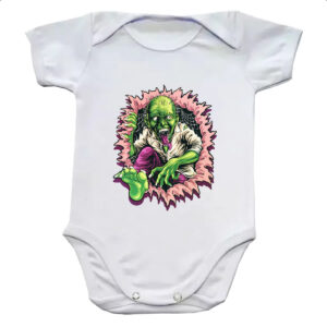 Body infantil Zumbi rasgando a camiseta