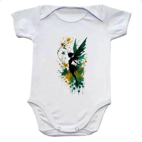 Body infantil Fada da floresta silhueta splash