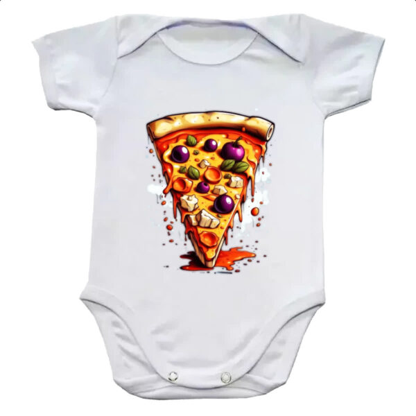 Body infantil Fatia de pizza cartoon