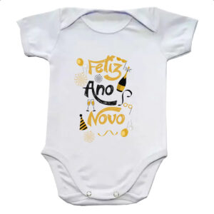 Body infantil Feliz ano novo elementos