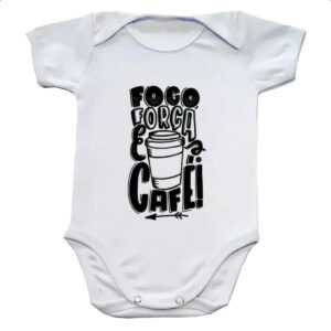 Body infantil Foco Forca Cafe