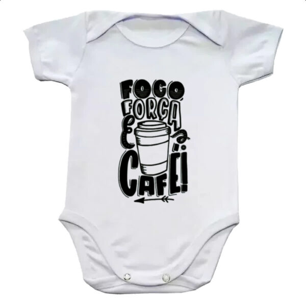 Body infantil Foco Forca Cafe