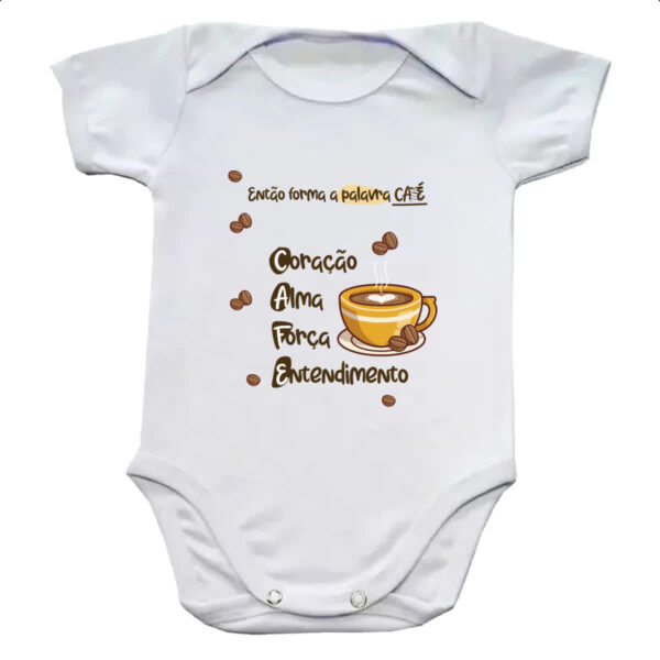 Body infantil Forma a palavra CAFE