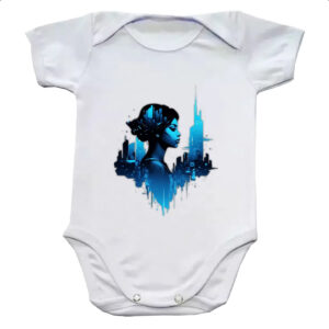 Body infantil Garota futurista silhueta