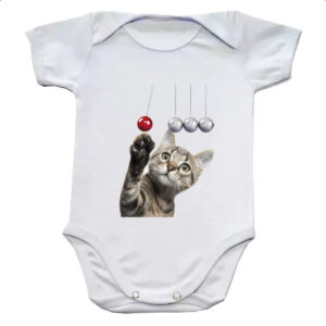Body infantil Gatinho brincando com pendulo