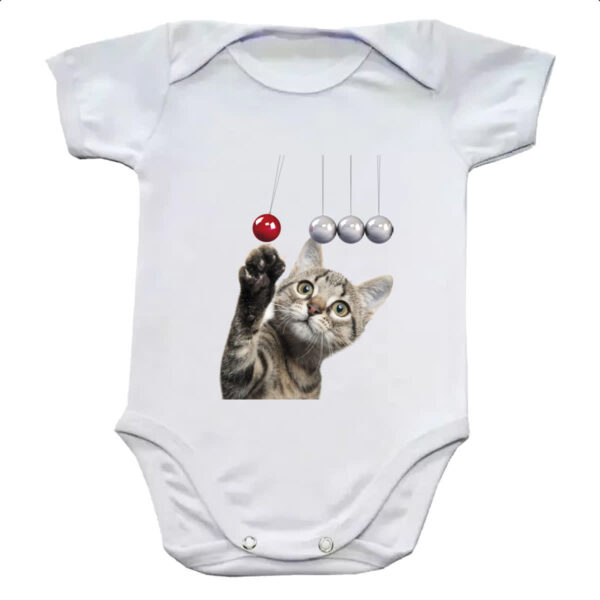 Body infantil Gatinho brincando com pendulo