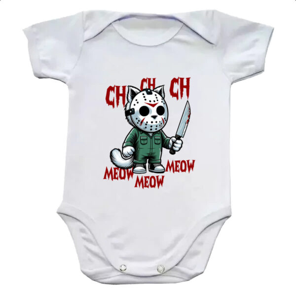 Body infantil Gato Halloween Sexta Feira 13