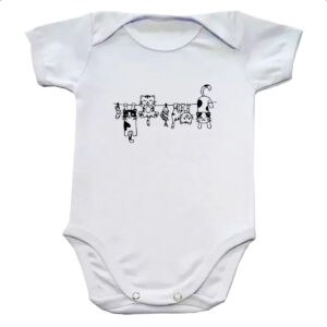 Body infantil Gatos no varal
