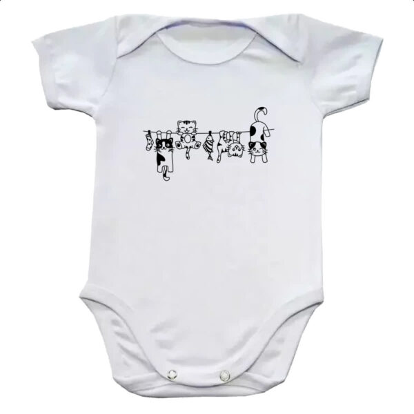 Body infantil Gatos no varal