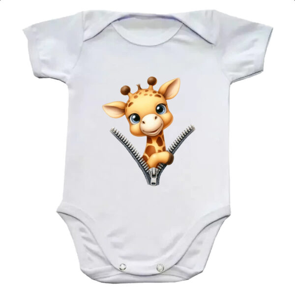 Body infantil Girafa no ziper