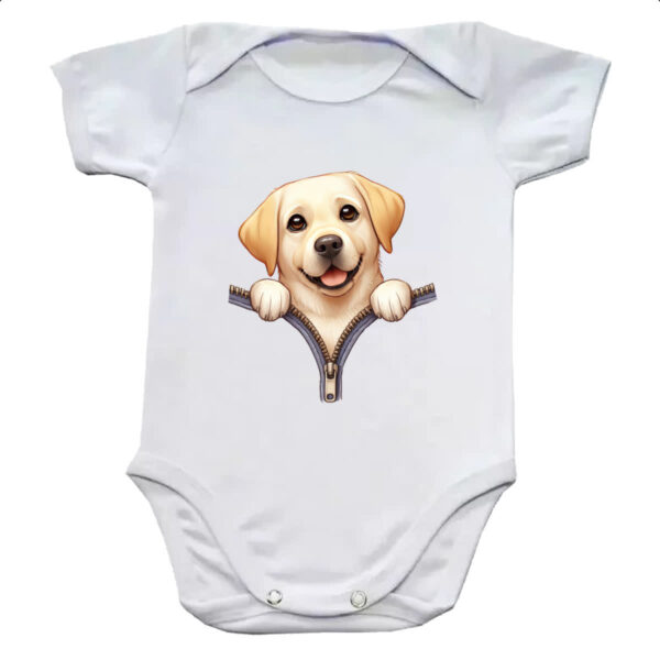Body infantil Golden Retriever no Ziper