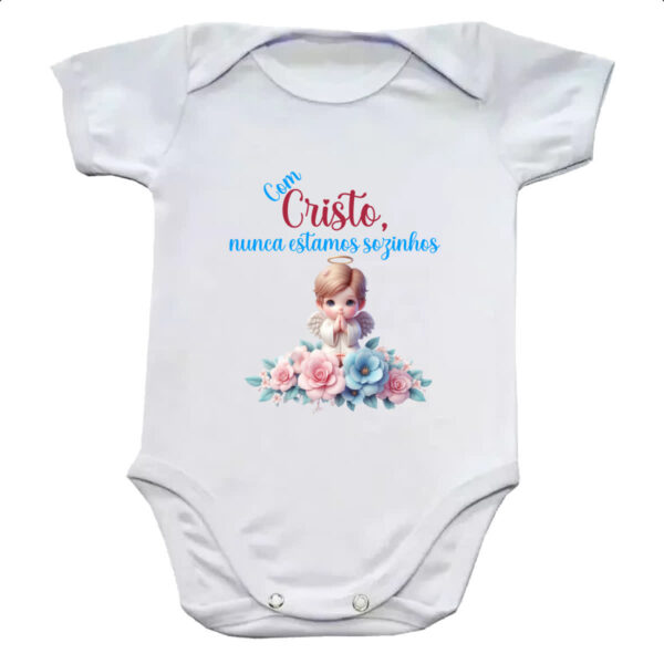 Body infantil Anjo com Cristo