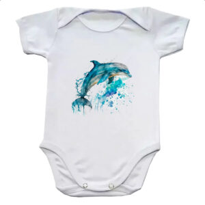 Body infantil Golphinho aquarela 02
