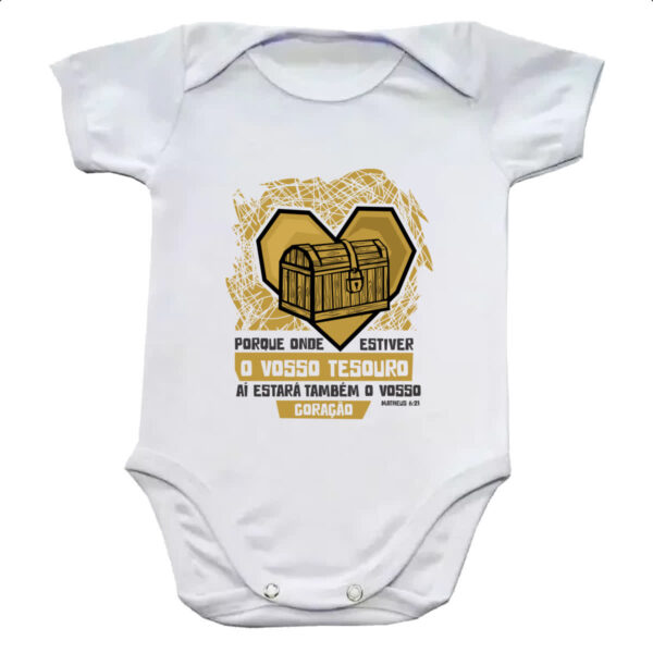 Body infantil Gospel Matheus 6.21