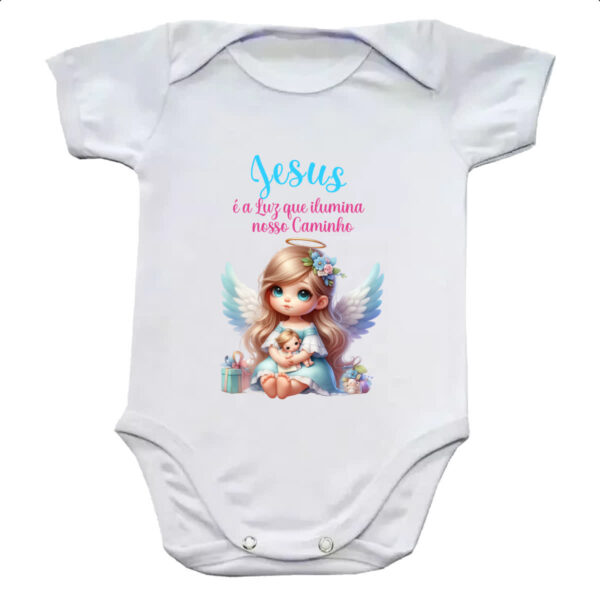 Body infantil Anjo luz iluminando
