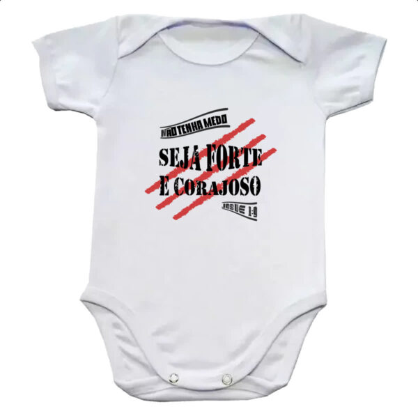Body infantil Gospel Seja forte e corajoso