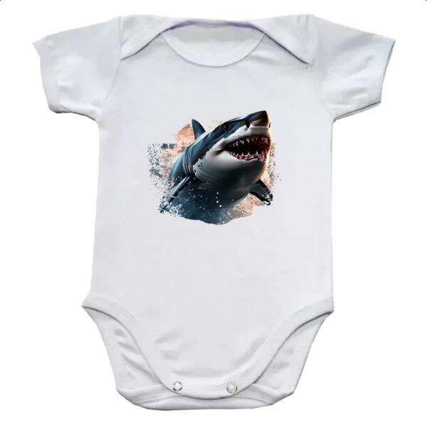 Body infantil Grande Tubarao Branco