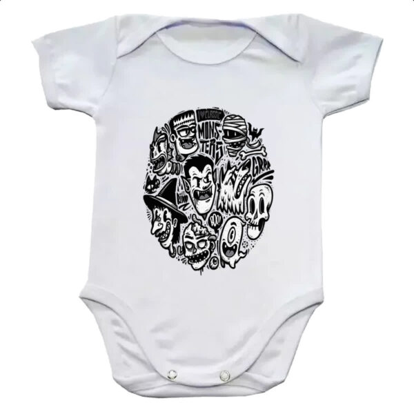 Body infantil I love classic monsters